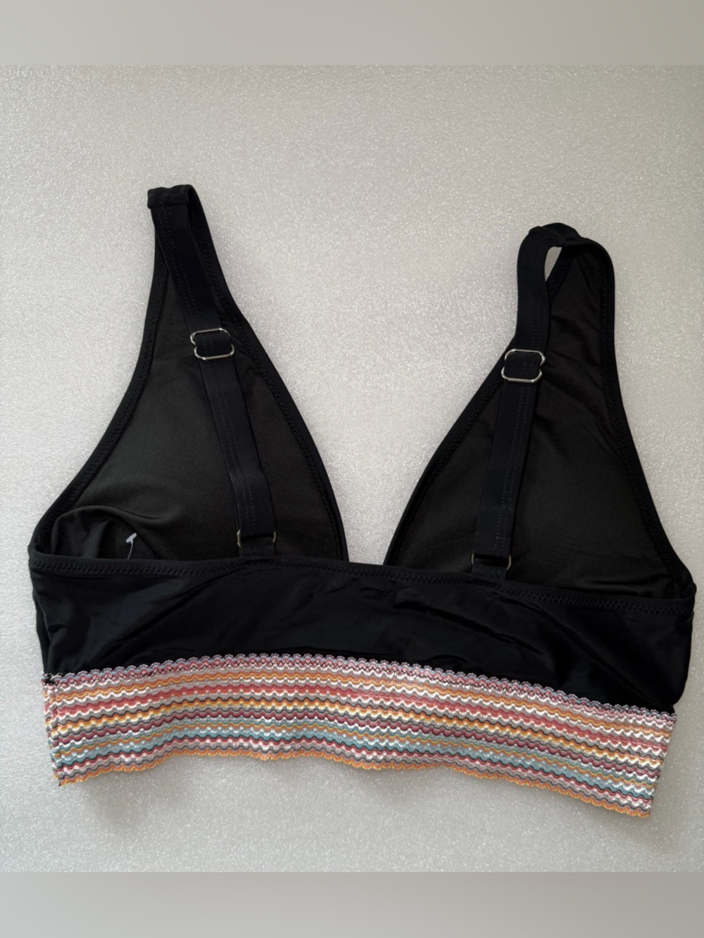Blooming Jelly Black High Waisted Bikini Smocked Waist Ruched Adjustable Sides - Picture 3 of 11